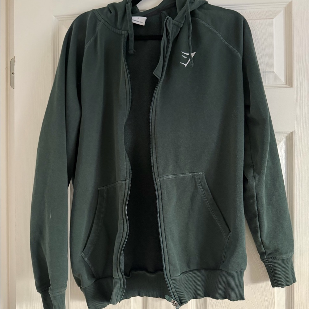 Gymshark Forest Green Zip-Up Hoodie